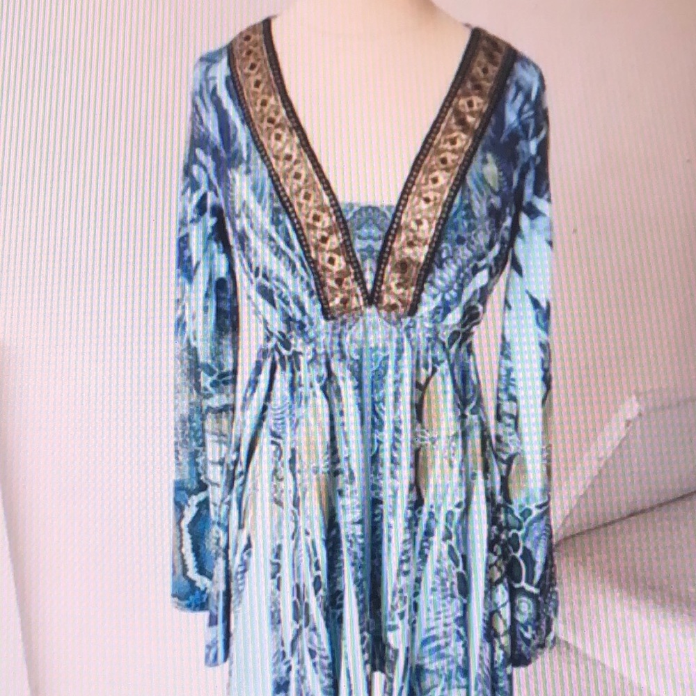 One World Pattern And Sequin Dress Euc - image 1